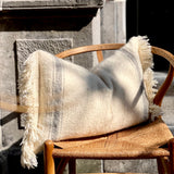 Majid Cushion Off White / Grey Stripe