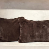 MATISSE Faux Fur Cushion, Brown