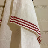 Louis Towel White red stripe