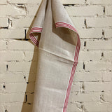 Louis Towel Beige red stripe