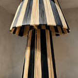 Rattan Table lamp Black stripe