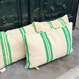 Nomad cushion cover, Green stripe 40x60