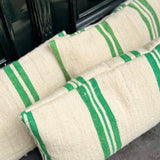 Nomad cushion cover, Green stripe 40x60