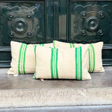 Nomad cushion cover, Green stripe 40x60