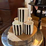 Striped Mug Black White