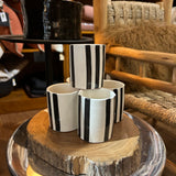 Striped Mug Black White